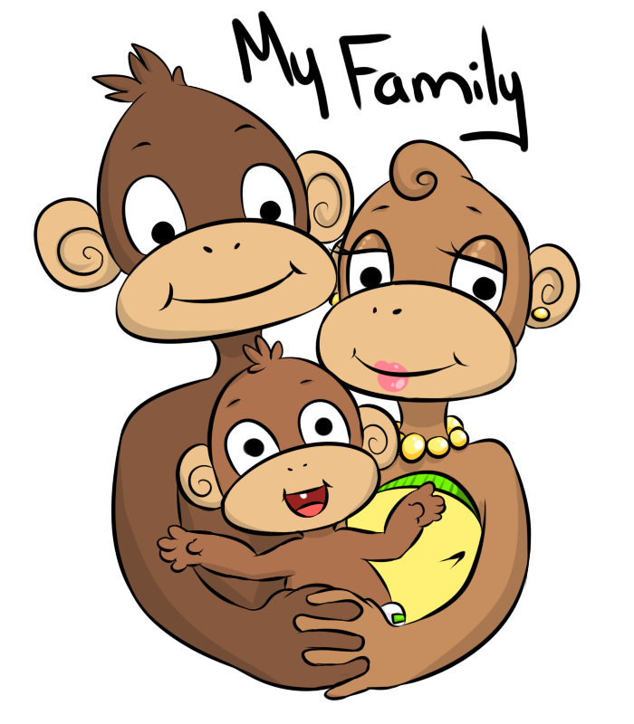 Monkey Family by Tiki-Sama on DeviantArt