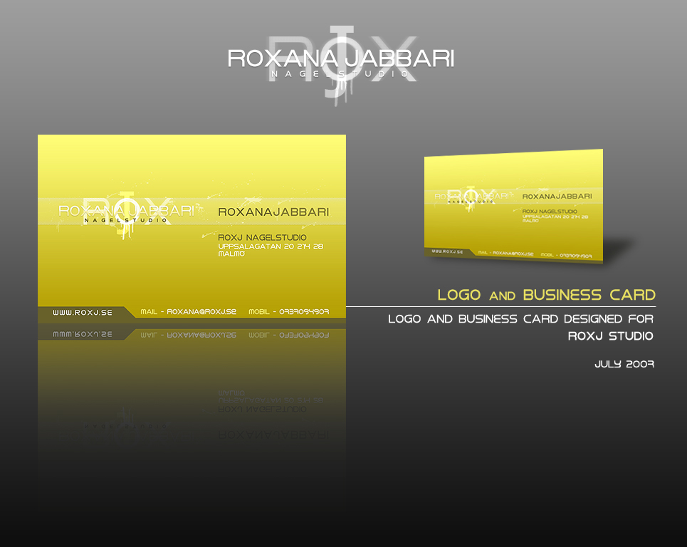 ROXJ LOGO AND BUSINESS CARD