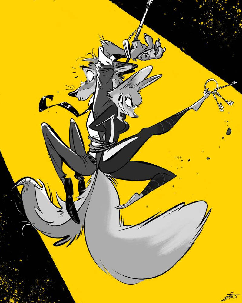 Diane foxington and Mr. Wolf by Draculaxz on DeviantArt