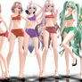 [MMDxVocaloid] Discotheque Vocaloids Pack [DL]