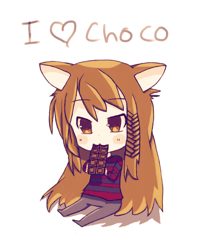 Cute furry chibi eating chocolate by Yottachi on DeviantArt