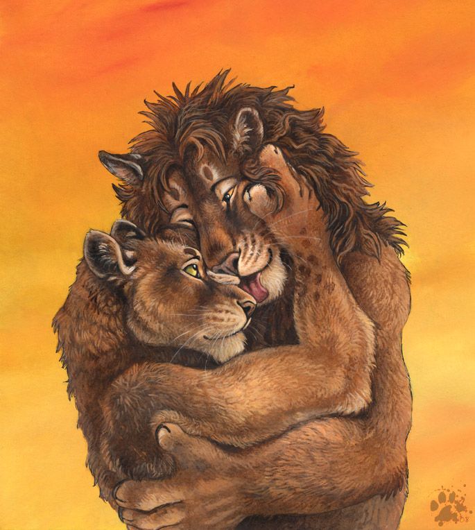 Любовный лев неделя. Король Лев обнимает львицу. Лев и львица любовь арт. Объятия животных. Влюбленный Лев.