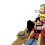 Luffy, Zoro and OC