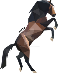 Horse poly art