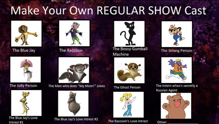 My Regular Show Cast by ALEXLOVER366 on DeviantArt