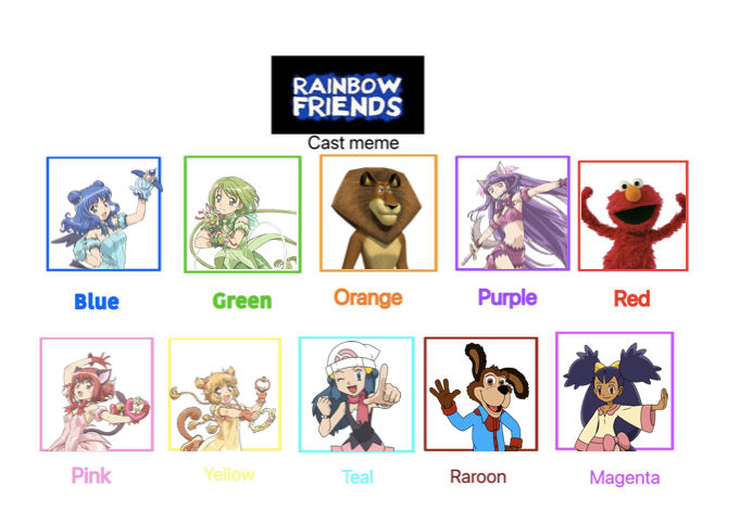 Top 10 Blue x Green Animation Meme - Rainbow Friends 