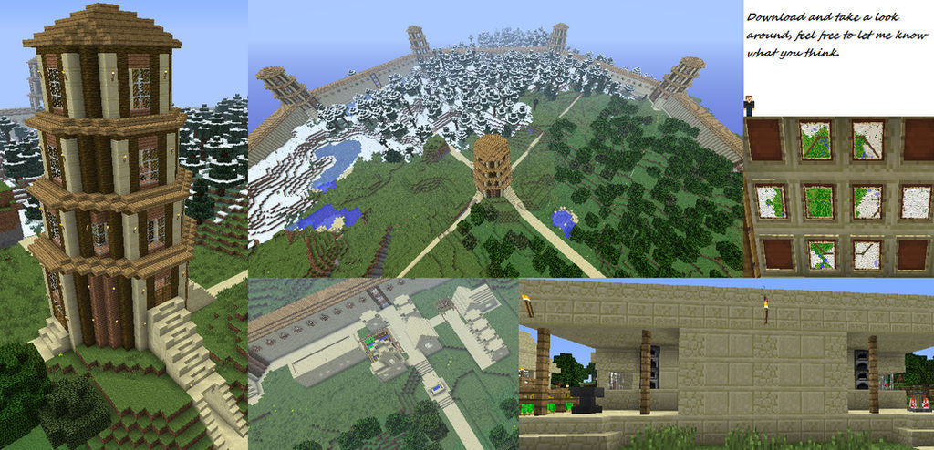 Minecraft Watchtower Walls Completed by HenshinDaisuke on DeviantArt
