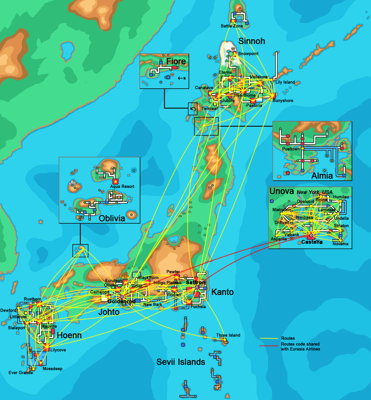 Pokemon Airlines Route Map 13 By Maxcheng95 On Deviantart