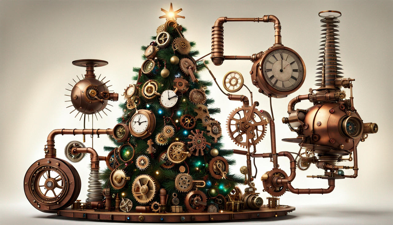 Steampunk Style Tree Steampunk Christmas tree by PridesCrossing on DeviantArt
