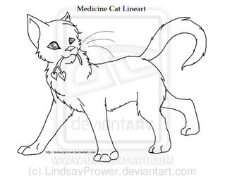  Warriorslineart  Medicine Cat By Lindsayprower-d3