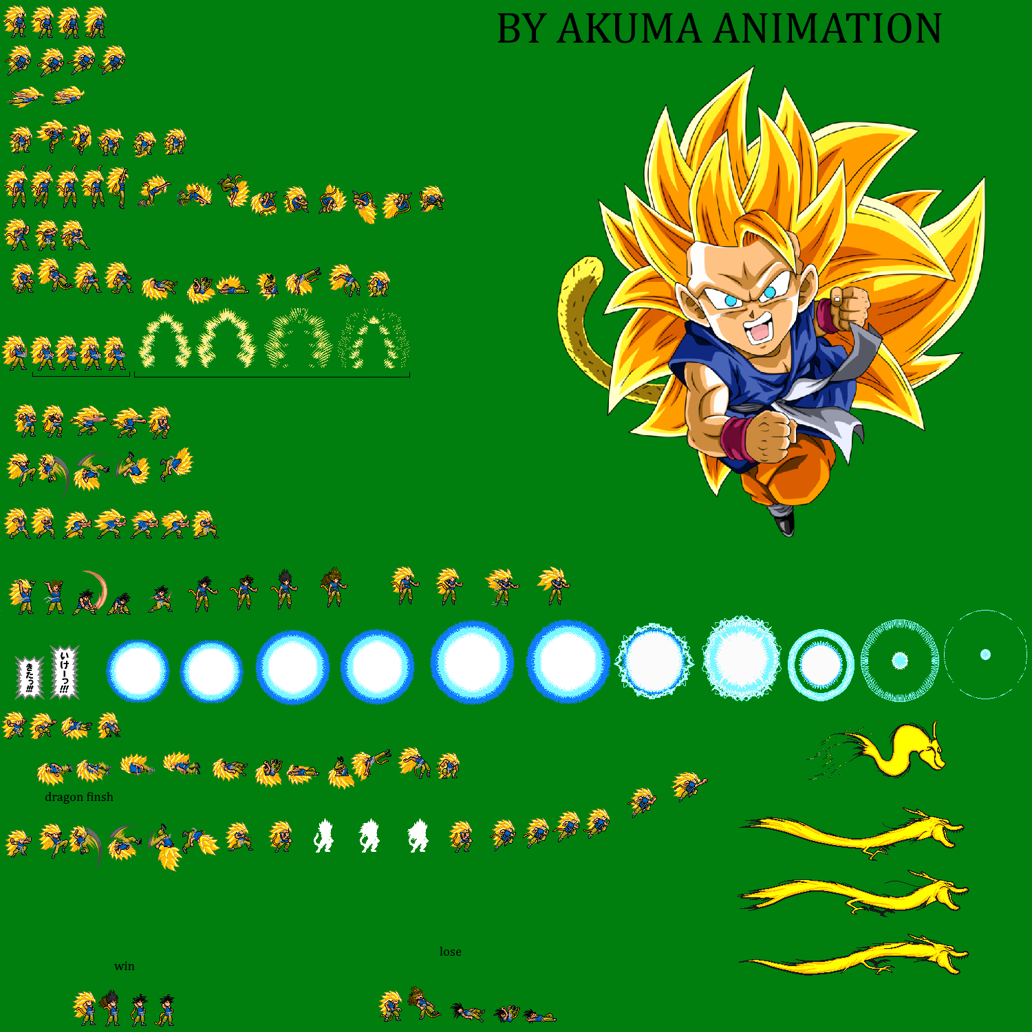 images Goku Sprite Sheet Png goku gt ssj 3 jus sprite sheet by akuma