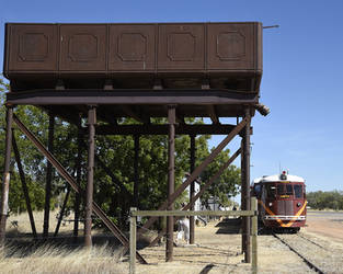 Stop at the water tank