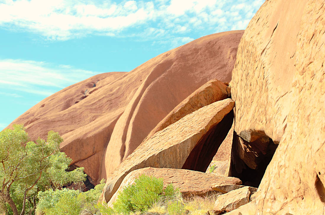 Sorry Rocks Uluru Rock slide at Uluru by kllebou on DeviantArt