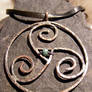 Emerald Triskele Necklace