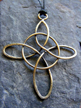 Brass Blackened Witches Knot