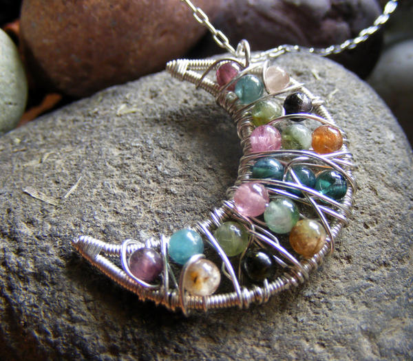 Rainbow Tourmaline Moon