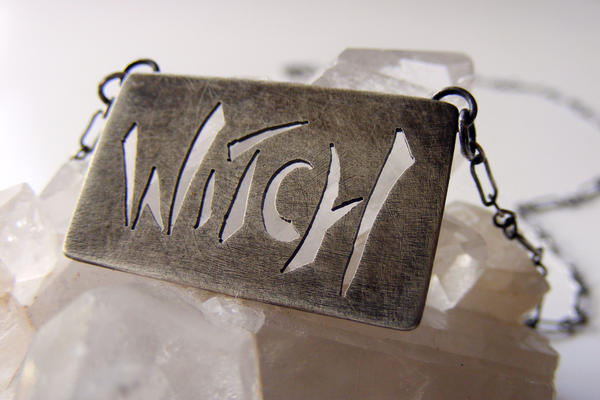 Witch necklace with patina