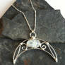 Moonstone Cresent Moon Necklace