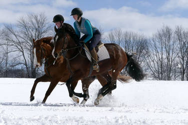 Siblings in Snow