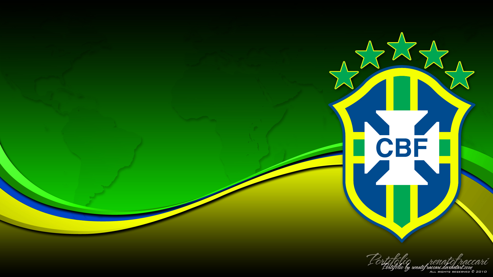 Brasil CBF Wallpaper Colors