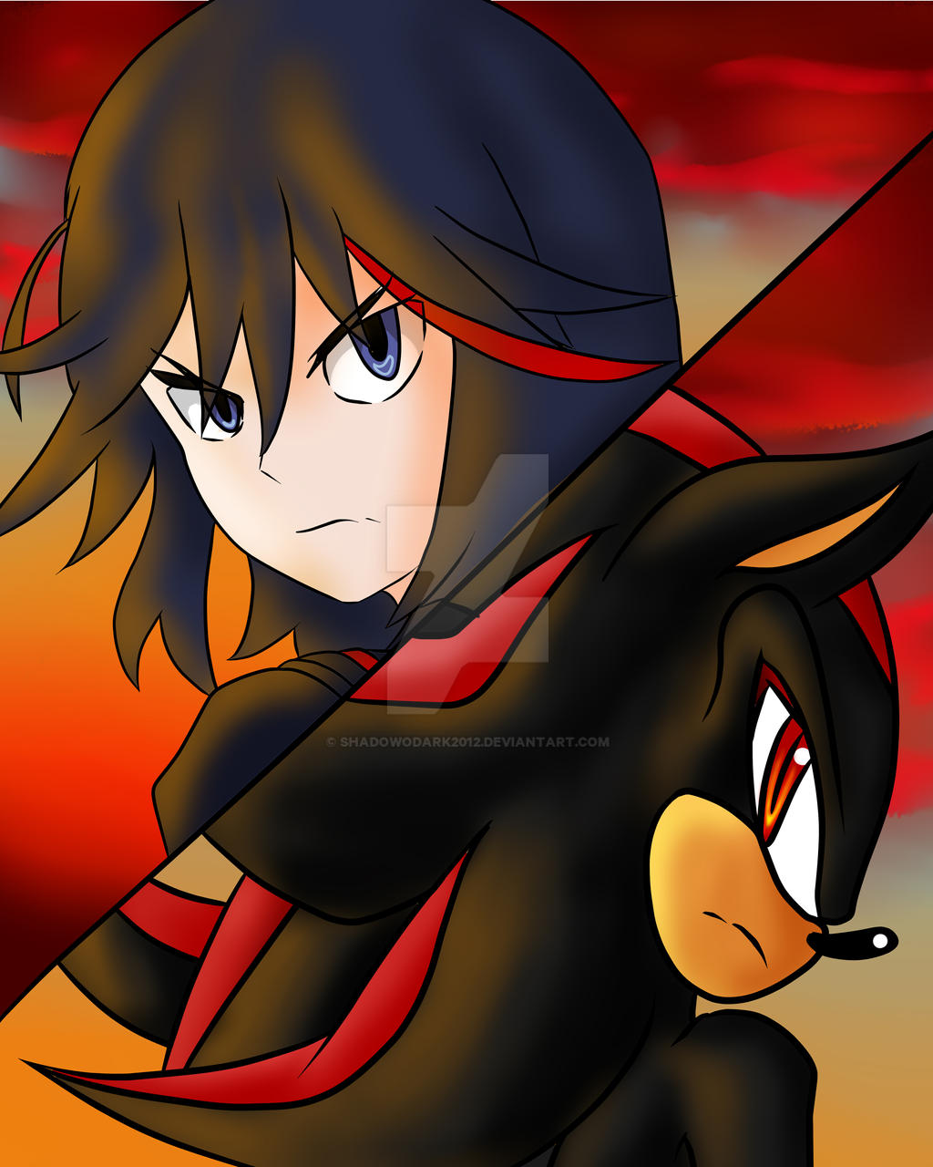 Ryuko Matoi and Shadow The Hedgehog by ShadowODark2012 on DeviantArt