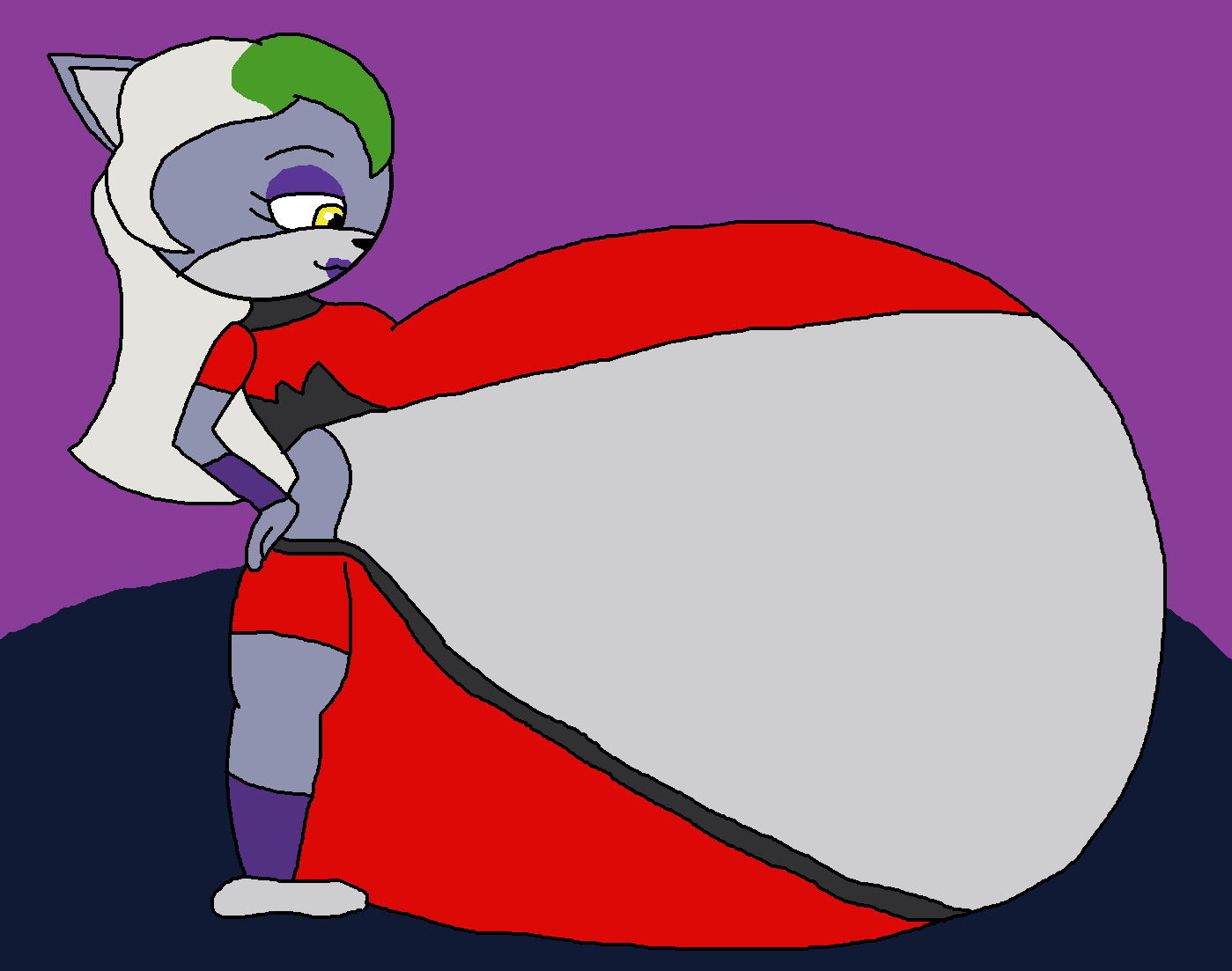 Fat Roxy Animatronic Roxanne Wolf Big Belly by LoganRock305 on DeviantArt