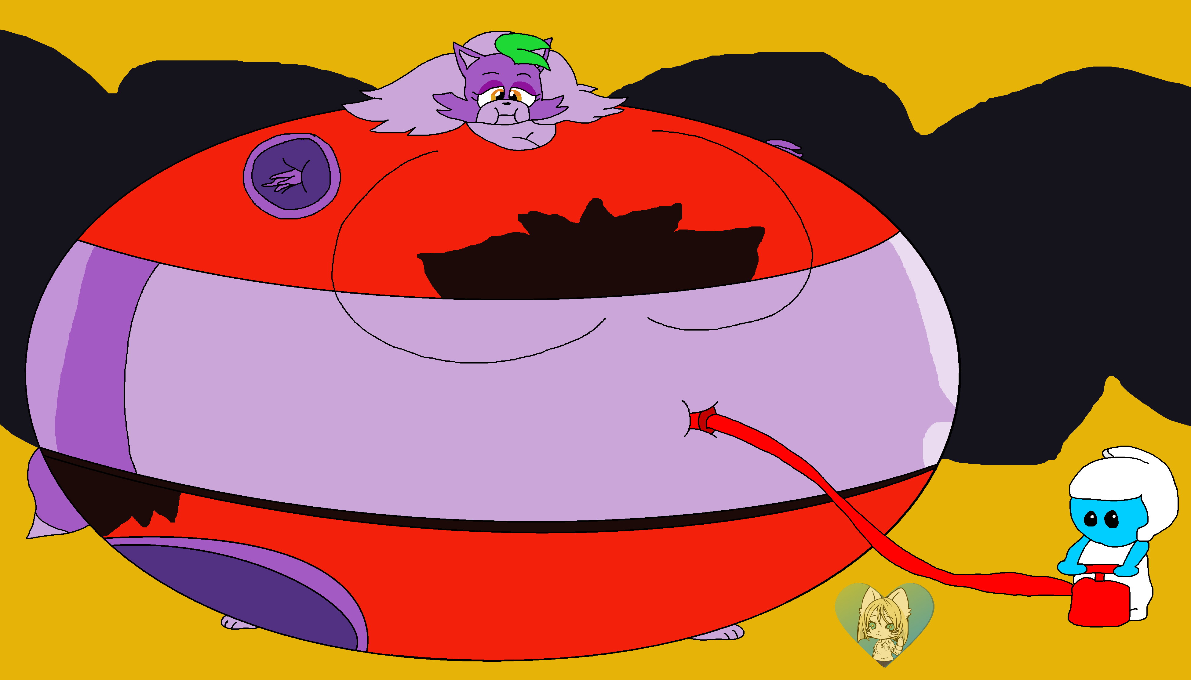 Taizo Hori Inflates Roxanne Wolf by LoganRock305 on DeviantArt