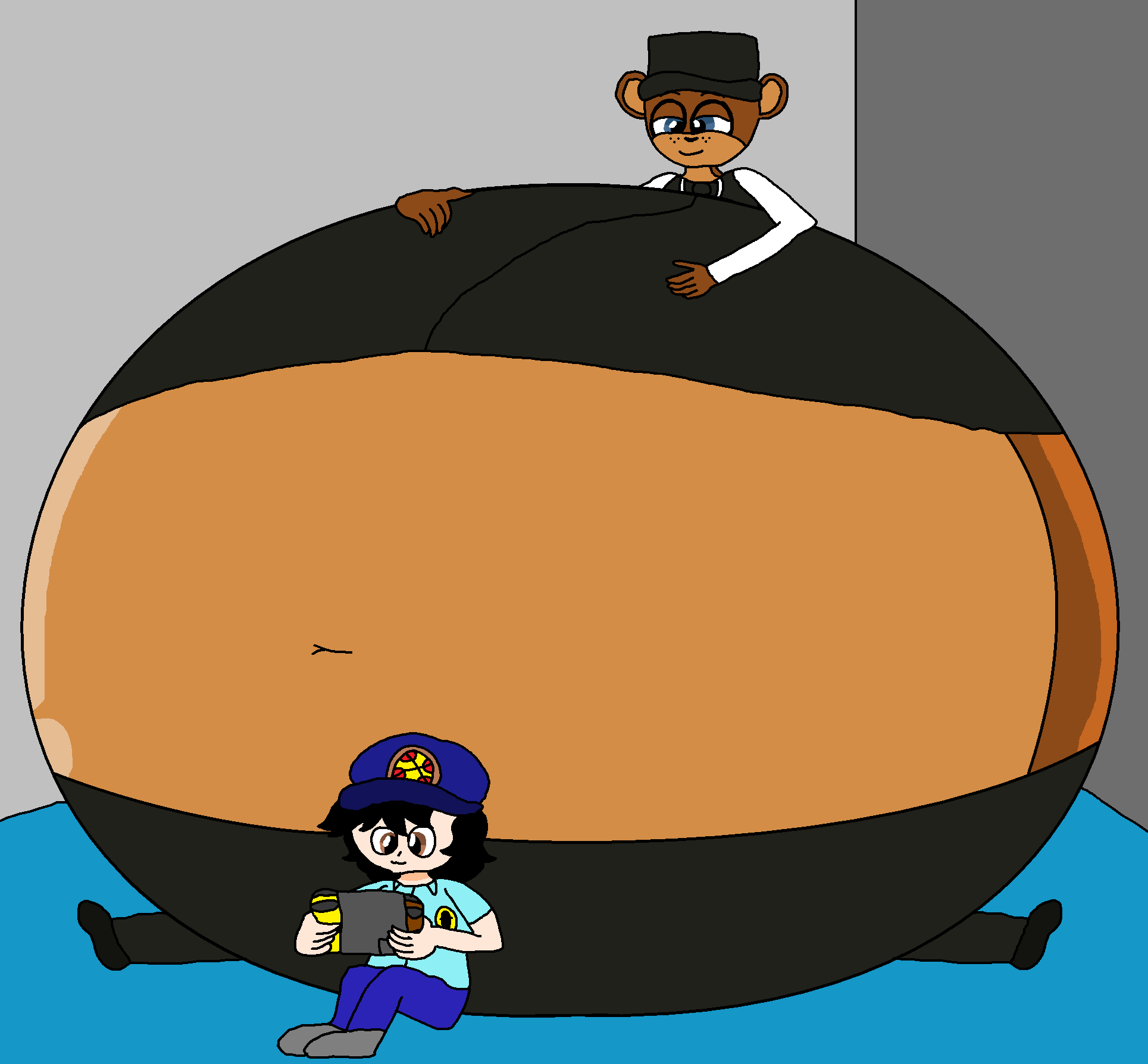 Freddy Inflaction Mike Relaxing With Freddy by LoganRock305 on DeviantArt