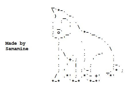 ASCII - Cat by Samamine on DeviantArt