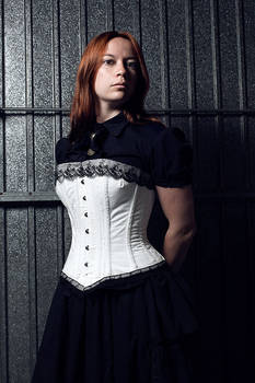 Victorian white corset