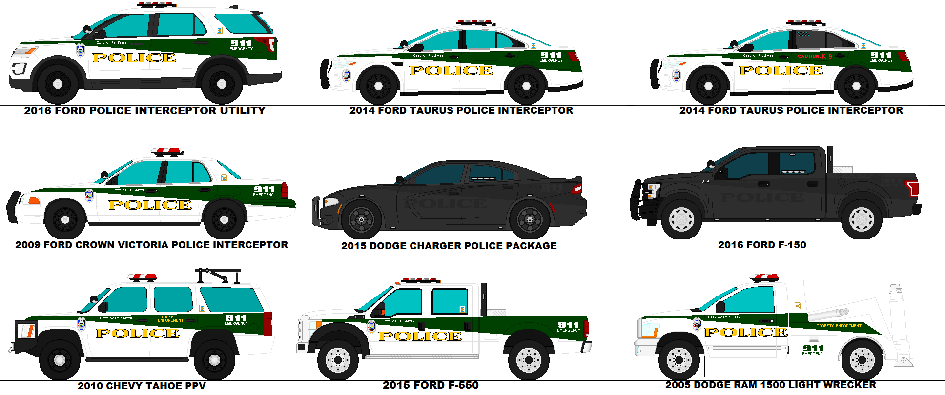 Fort Smith Police Department Marked Patrol Cars