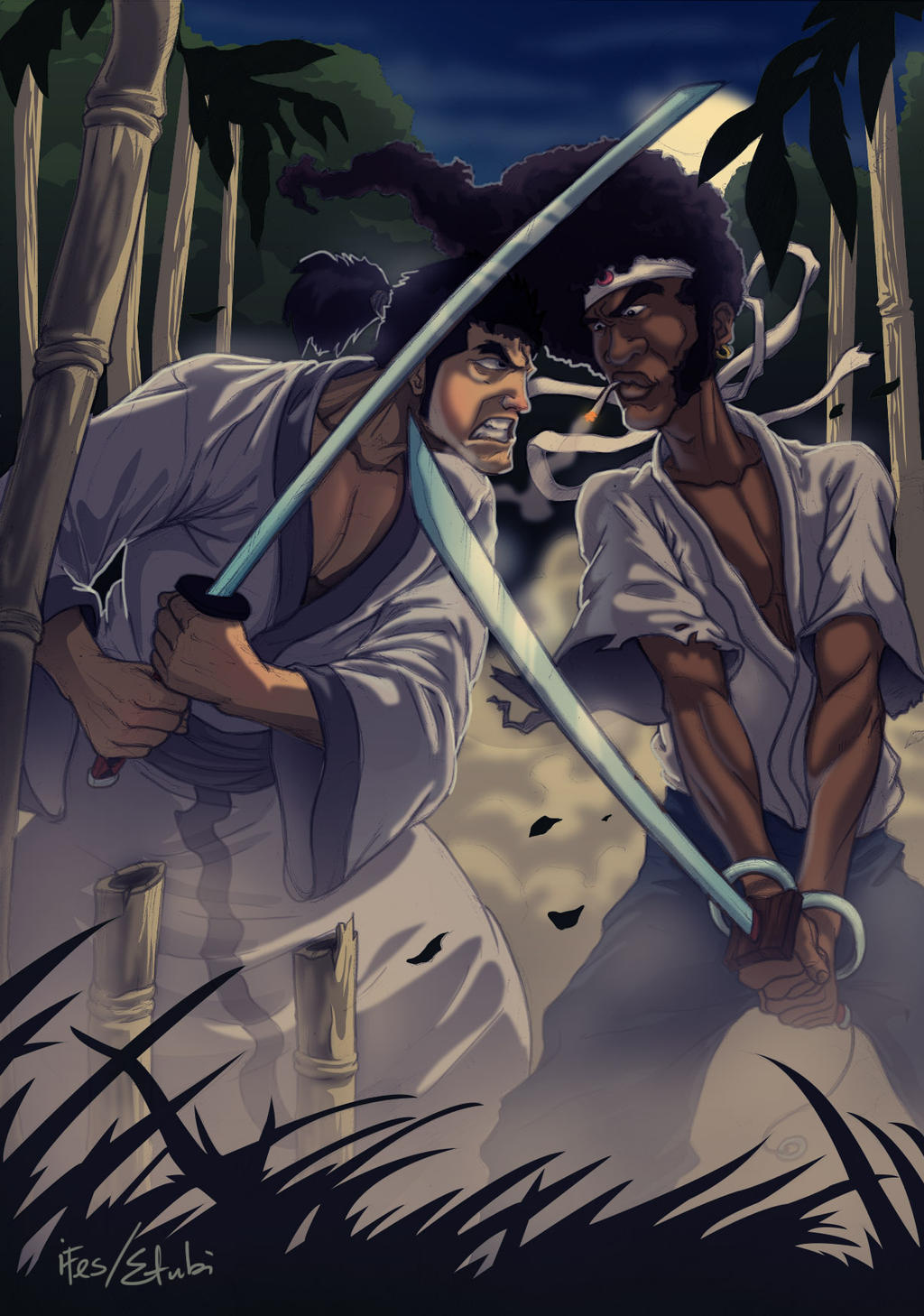 Samurai Jack vs Afro Samurai : Future Number One by Taurock on DeviantArt