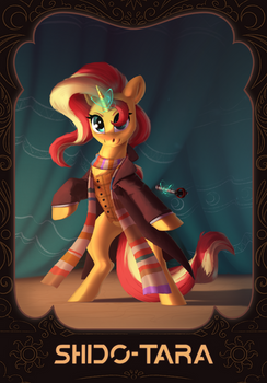 Sunset Shimmer in Fourth Doctor cosplay