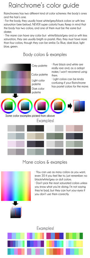 Rainchromes' color guide