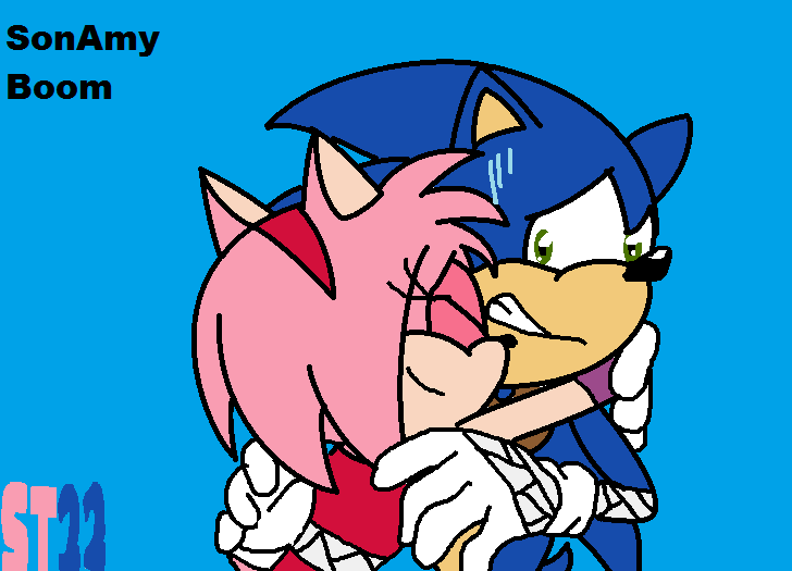 Sonamy! (Amy mistakes Boom Sonic :3 )