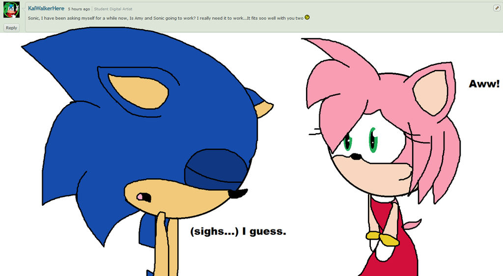 Ask the Characters #2: Sonic and Amy by Okida on DeviantArt