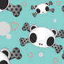 Panda Skull Background Tile