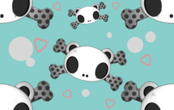 Panda Skull Background Tile