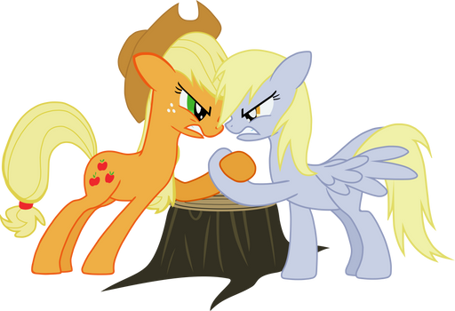 Applejack vs Derpy