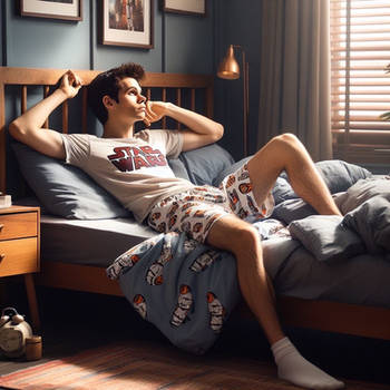 Stiles, Star Wars bedroom PJs