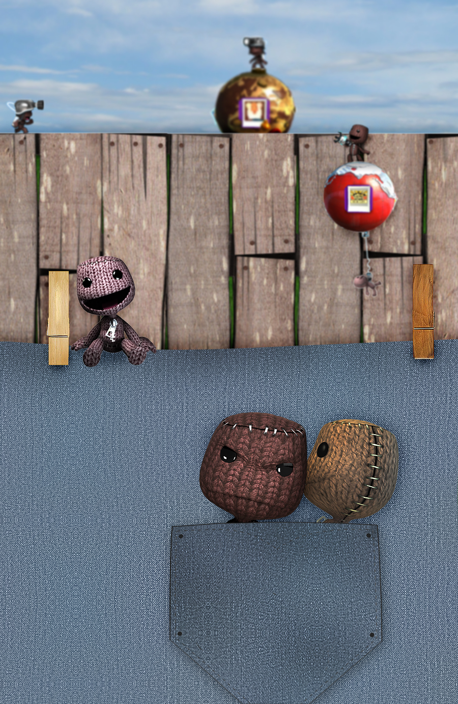 Hanging little big sackboys