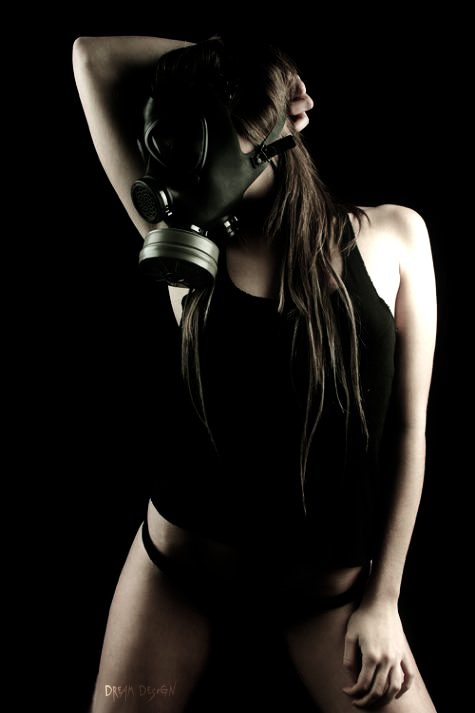 Girl with Gas Mask