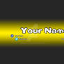 Channel Art Template yellow