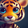 Cute Tiger Portrait