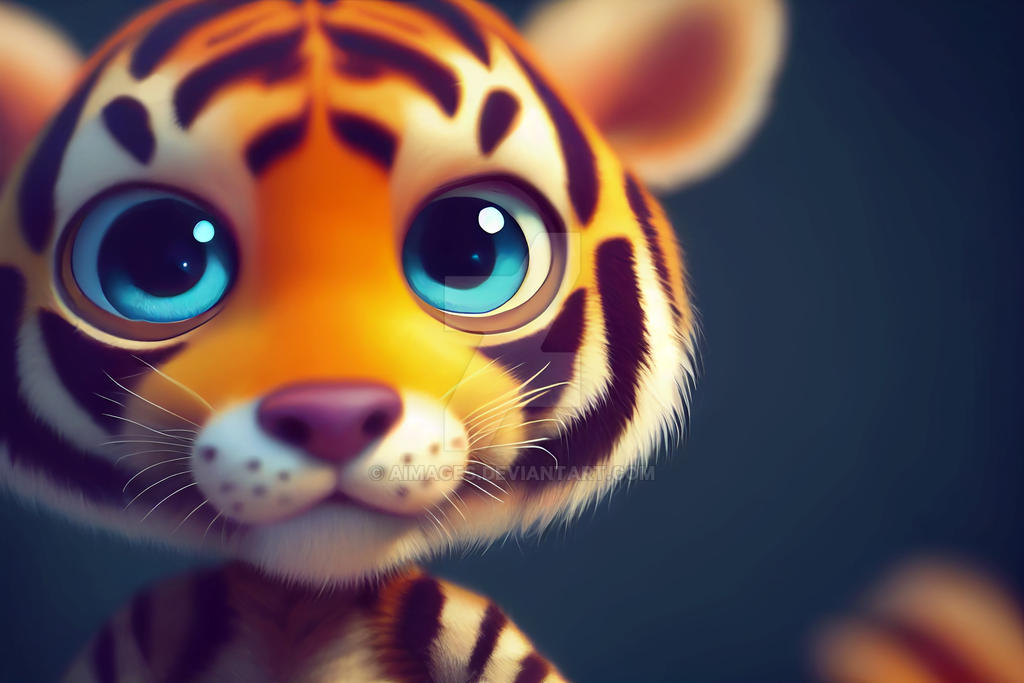Cute Tiger Portrait by AImages on DeviantArt