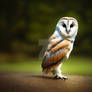 Barn Owl On The Ground