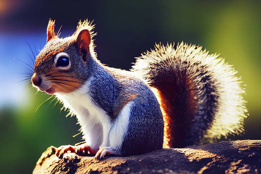 Squirrel in the sunshine