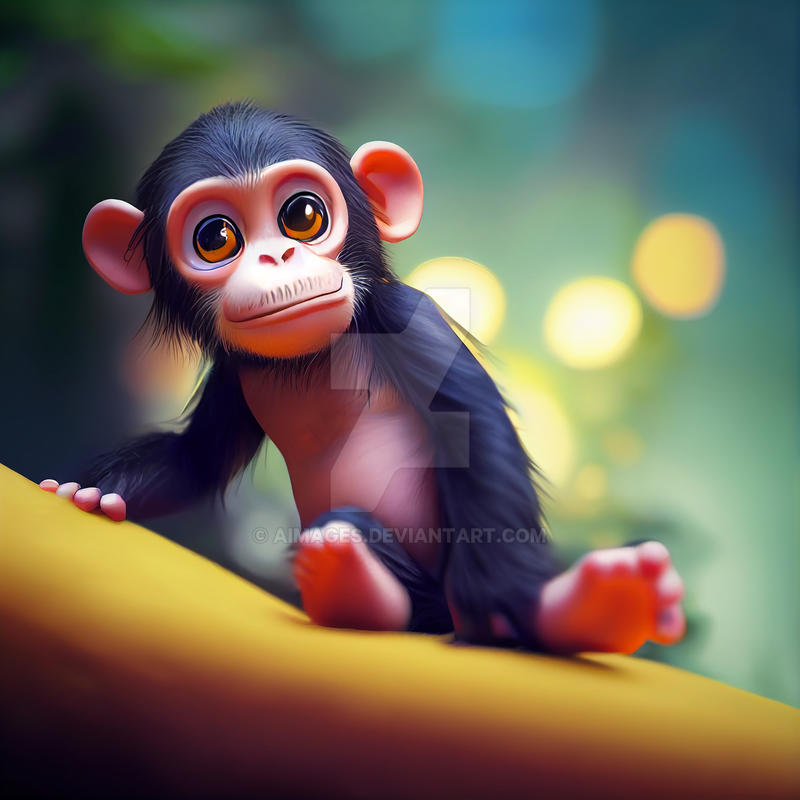 Deviantart Chimp Baby Chimp Painting by AImages on DeviantArt