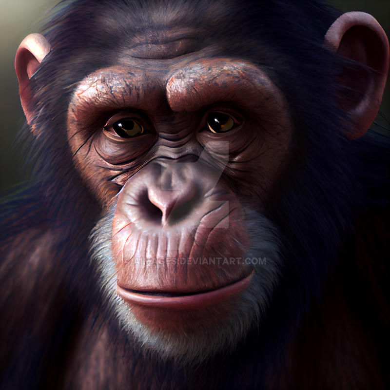 Deviantart Chimp Portrait Of Chimpanzee by AImages on DeviantArt
