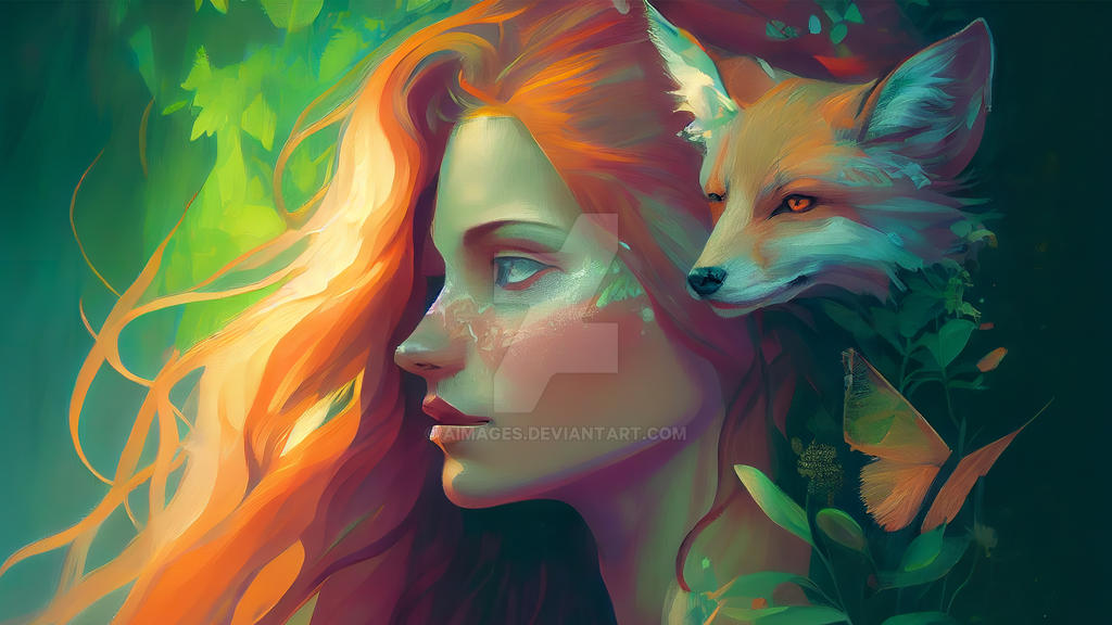 Fox Girl wallpaper (UHD, 4K) by AImages on DeviantArt